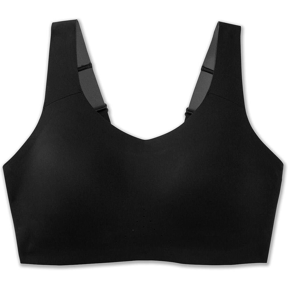 BROOKS Run Dare Scoopback Sports Bra 32 C/D Black High Impact Running NWT